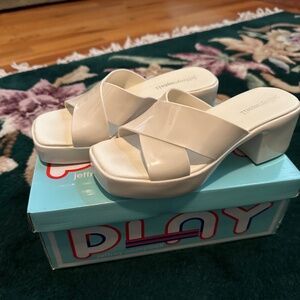 Jeffrey Campbell White Bubblegum Platform Sandals